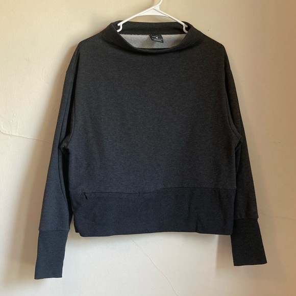 Nike Gray Dri Fit Versa Studio Mock Neck Sweater Sweatshirt Medium - Picture 7 of 7